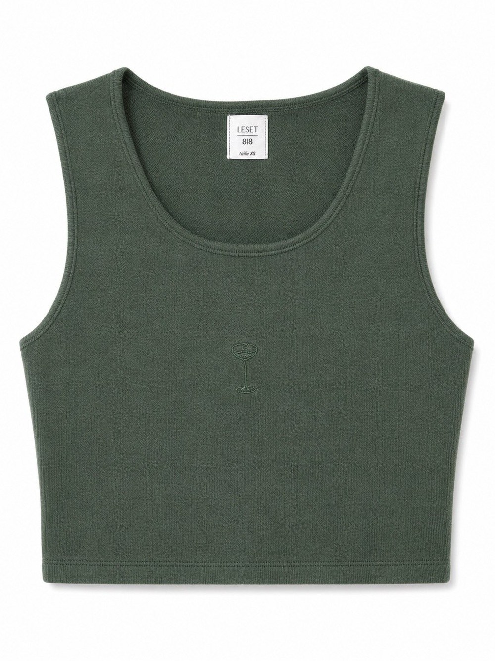 LESET x 818 Tequila Big Night In Tank Top Olive Green XS Made in USA